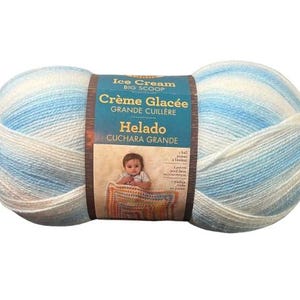 Lion Brand Yarn - Blueberry - Ice Crean - 100% Premium Acrylic - 10 oz. - 1117 Yards