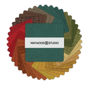 Woolies FLANNEL Desert Sunset Fabric Charm Pack - 5” x 5” Pre-Cut Quilt Squares Cotton Fabric by Maywood Studio