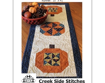 Pumpkin Patch Halloween Fall Table Runner Pattern