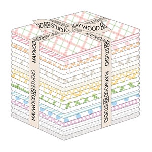 Lullaby Fabric Fat Quarter Bundle by Maywood Studio - 20 Precut Pieces 18” x 22” - 100% Cotton - Pastel Baby Fabric Blenders - FREE SHIPPING