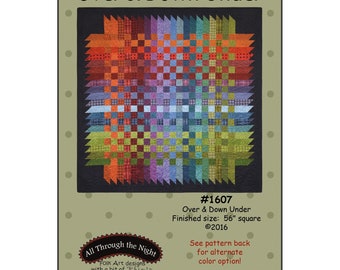 Over & Down Under Quilt Pattern - Featuring Maywood Studios Woolies Flannel, Designer: Bonnie Sullivan, Finished Size 56” x 56”