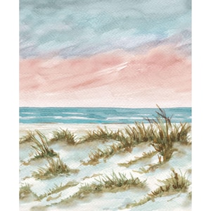 Point de vue côtier - paysage de lever de soleil sur la plage - tissu courtepointe en coton par Studio E Fabrics - image présentée 36 x 44 po
