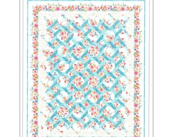 Victoria Garden Twist Quilt Pattern - Vendor: In the Beginning - PATTERN ONLY