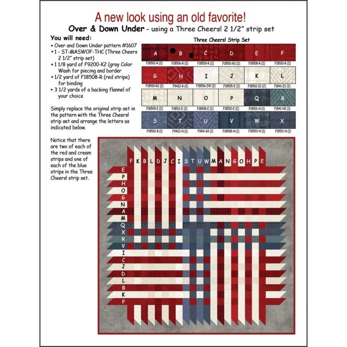 Over & Down Under Quilt Pattern Featuring Woolies Flannel Fabric - Etsy
