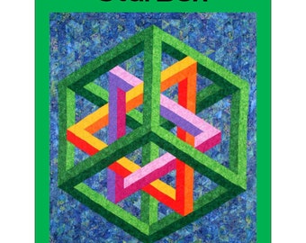 STARBOX Quilt Pattern - By Fabric Therapy The Quilter's Clinic - Geometric 3D Puzzle Illusion Quilt Pattern 60” x 69” Finished Size