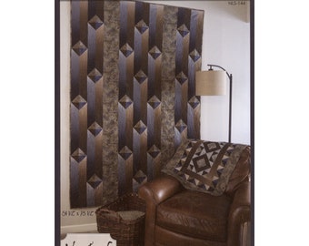 Gentlemen's Agreement Geometric Masculine Quilt Pattern by New Leaf Stitches Kari Carr