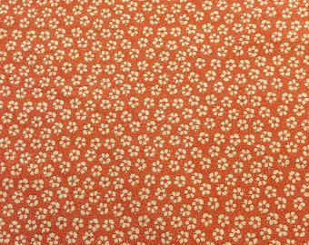 CLEARANCE!!! Red and White Flowers - Floral Cotton Quilt Fabric Coral - Fuji Afternoon Dotted Floral by Springs Creative