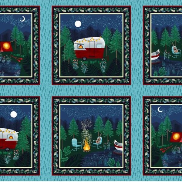 Camping Fabric Etsy
