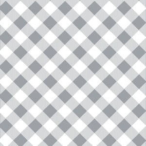 Plaid Grey Bias Buffalo Check Cotton Fabric Priscilla’s Pretty    by Henry Glass