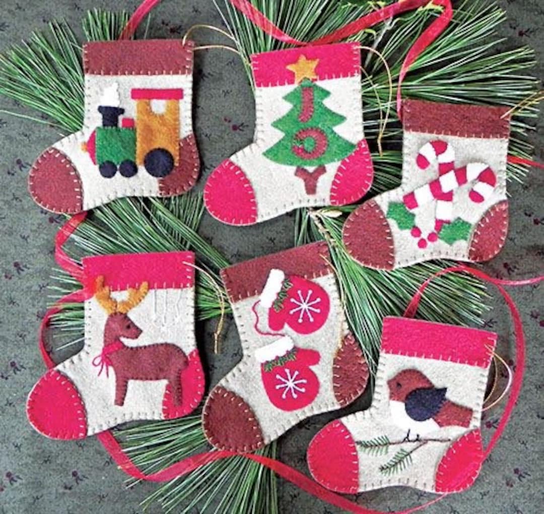 Christmas Ornament DIY Craft Kit Warm Feet Stockings DIY pattern And christmas-ornament-diy-craft-kit-warm-feet-stockings-diy-pattern-and