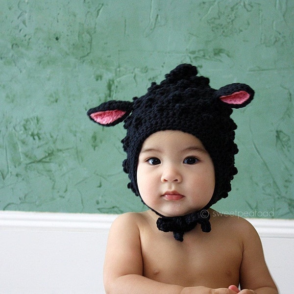 Little Lamb for Him (Organic Wool in Black) - sizes from Newborn to 5T