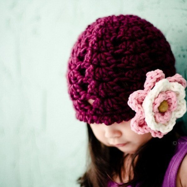Chunky Wool (Eggplant) - sizes from 3 mos to 5T