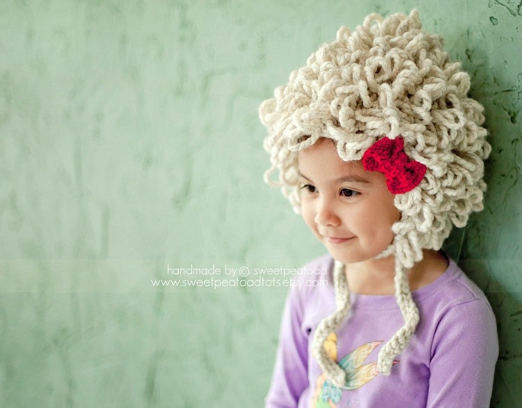 Curly Wig Curly Hat Curly Hair Etsy