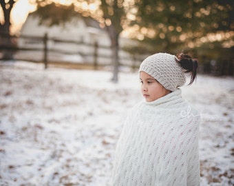 Messy Bun Beanie. Ponytail Hat.