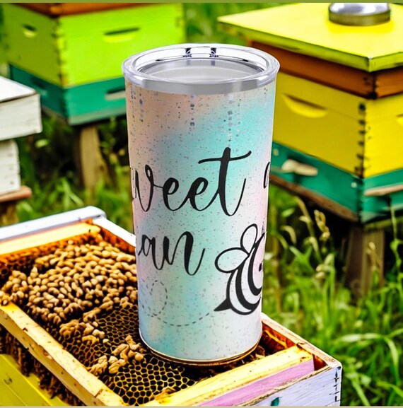 Sweet As Can Bee 20oz Tumbler - Adorable Stainless Steel Cup for Coffee, Tea, or Iced Drinks with Cute Bee Design