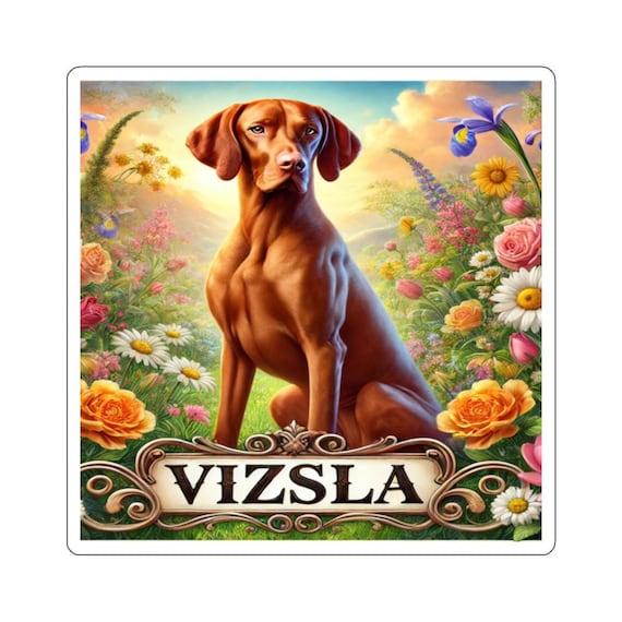 Dog Stickers Vizsla, Dog Lover Gift, Pet Accessories, Laptop Decal, Animal Lover Present, Cute Puppy Decoration