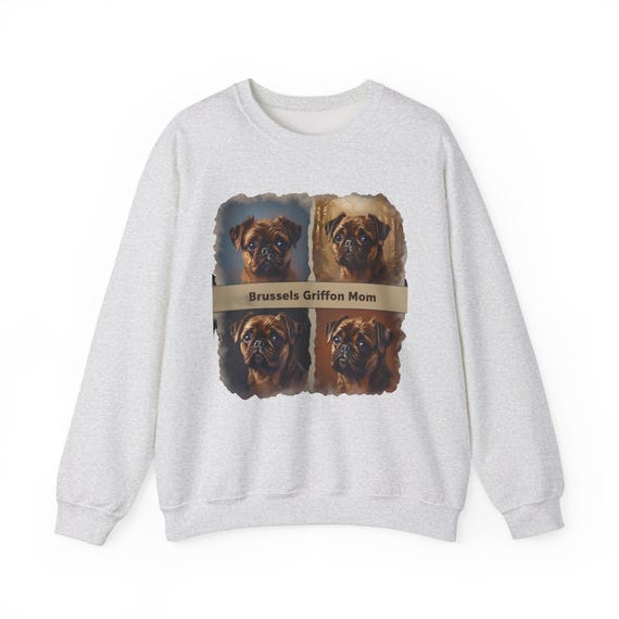 Brussels Griffon Mom Sweatshirt, Cozy Dog Lover Apparel, Cute Brussels Griffon Gift, Unisex Dog Mom Pullover, Stylish Pet Owner Hoodie