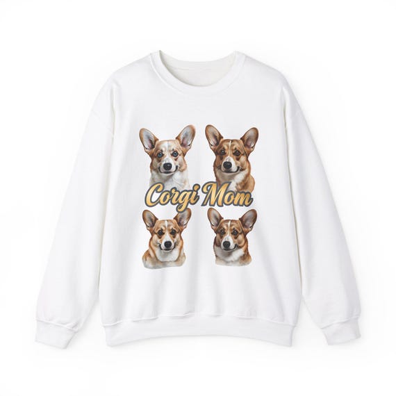 Corgi Mom shirt sweatshirt - Adorable Cozy Apparel with Cute Corgi Portraits