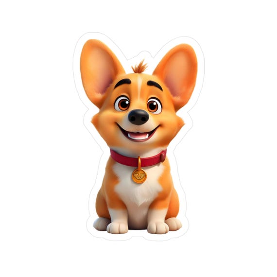 Cute Corgi Decal - Adorable Vinyl Sticker for Laptops & Cars | Fun Dog Lover Gift, Durable Animal Decor
