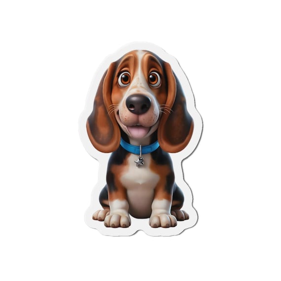 Basset Hound Magnet - Cute Dog Lover Fridge Magnet, Animal Lover Kitchen Decor  Pet Owner Gift for Dog Moms & Dads