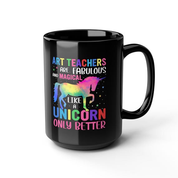 Large Coffee Mug Art Teacher Unicorn cup - Magical and Creative 15oz Coffee Mug for Art Educators