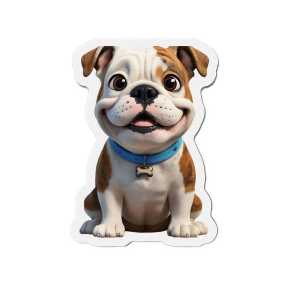 Bulldog Magnet, Cute Dog Refrigerator Decor, Pet Lover Gift, Animal Lover Fridge Decoration, Puppy Magnet, Dog Mom Gift