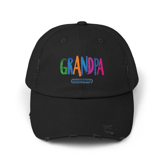 Grandpa Shirt Established 2025, Crayon-Style Design, New Grandpa Gift, Colorful Father's Day T-Shirt