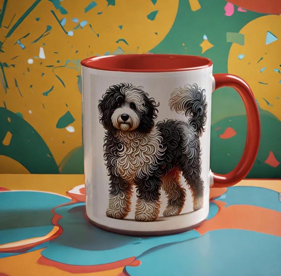 Playful Aussiedoodle Mug A Delightful Gift for Dog Lovers