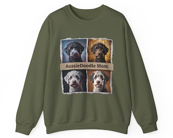 AussieDoodle-moedersweater, gezellig hondenliefhebbercadeau, schattig Aussie-doodleontwerp, trui perfecte huisdiereigenaar, schattige AussieDoodle-moederkleding