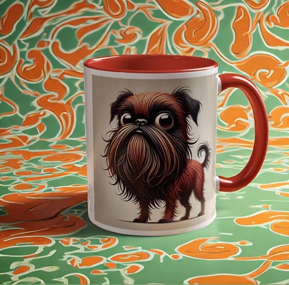 Griffon Coffee Mug | Adorable Brussels Griffon Design, Cute Dog Lover Gift, Perfect for Home or Office Coffee Breaks