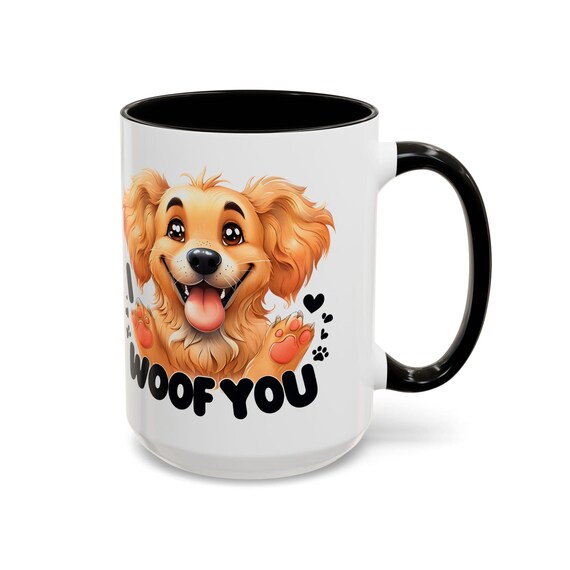I Woof You T-Shirt Cute Golden Retriever Design Fun Gift for Dog Lovers and Pet Owners