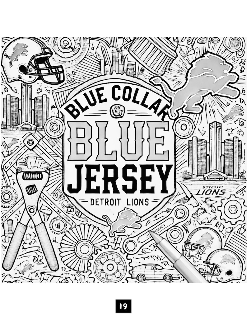 Detroit Lions Coloring Book NFL Football - Etsy