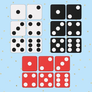 Cute Coasters | Dice 6 pcs. Set | Coaster Set | Colourful | Homeware | Bright Aesthetic | Housewarming Gift | Drink Coasters | Game Decor
