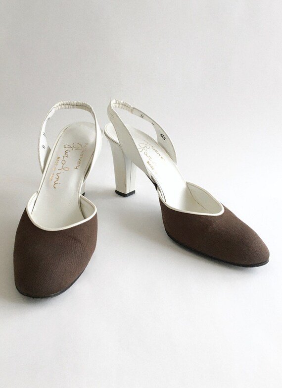 1960s Garolini Brown + White Heels