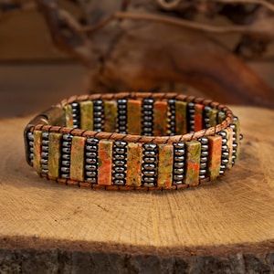 Unakite Bracelet, Unakite Bracelets, Unakite Bracelet for Men, Unakite Bracelet for Women, Unakite Natural Stone Bracelet