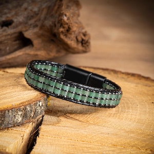 Groene aventurijn armband, groene aventurijn armbanden, aventurijn armband voor heren, aventurijn armband voor vrouwen, groene aventurijn armband
