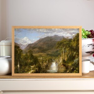 Heart of the Andes Painting Reproduction Print Frederic Edwin Church Art Print Canvas Art American Nature Art, Gift İdea