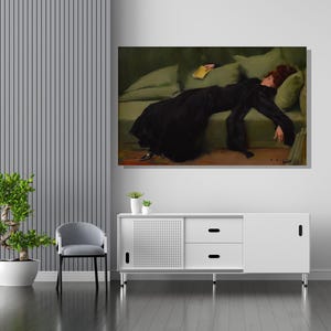 Ramon Casas Decadent, decoración de pared de mujer joven, decoración de Ramon Casas, impresión de arte clásico, After the Ball de Ramon Casas Fine Art, idea de regalo