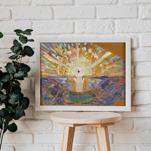 Art mural toile Edward Munch le soleil, art mural Edward Munch, art toile Solenintro, impression sur toile Edward Munch, affiche Edward Munch Sun,