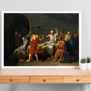 The Death Of Socrates Wall Art, Jacques Louis David, The Death Of Socrates Canvas, Huge Canvas Home Decor, Jacques Louis David Art