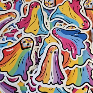 Pride Stickers | LGBTQ Ghost Stickers | LGBTQIA+2 Stickers | Organisation Stickers | Bullet journal | Vinyl stickers