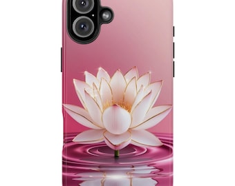 Custodia per telefono Serene Lotus Blossom / Tranquillità in ogni dettaglio per iPhone 11 12 13 14 15 16 17 Air Pro Max MagSafe e Galaxy S21 S22 S23 S24