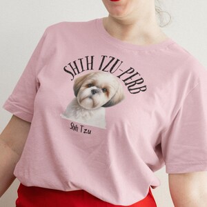 Shih TzuPerb Shih TzuT-shirt, cadeau mignon pour amoureux des chiens, vêtements pour propriétaire d&#39;animal de compagnie, haut unisexe à manches courtes, chemise pour maman chien