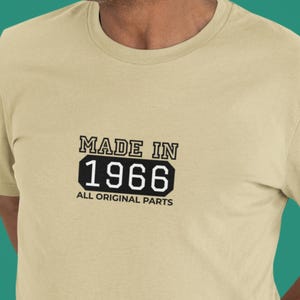 Hergestellt 1966 Alle Originalteile T-Shirt. Lustiges Vintage Geburtstagsgeschenk für Männer und Frauen 1966 geboren.