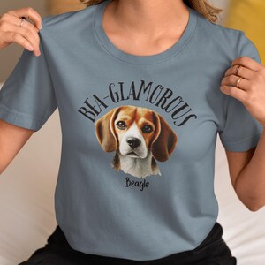 BeaGlamorous Beagle Unisex Tee, Dog Lover Shirt, Pet Themed T-Shirt, Animal Lover Gift, Beagle Apparel, Funny Dog Shirt