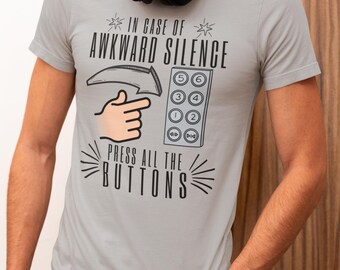Camiseta de ascensor "Silencio incómodo", divertida camiseta gráfica