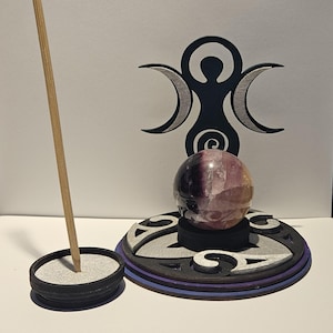 Tripple Moon Goddess Altar & Incense Holder