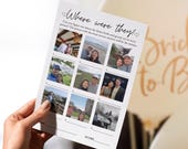 Where Were They Game Wedding Shower Games Bridal Shower Games Template Couples Shower Game Engagement Party Games Wedding Table Games