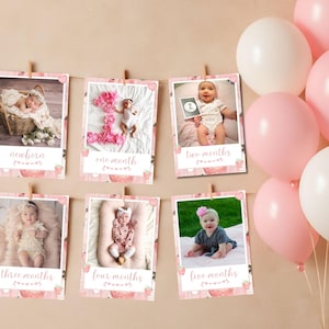 Beere Erster Geburtstag Foto Banner Beere 1. Geburtstag Monatliche Baby Meilenstein Karten mit Foto Erdbeere Monatliches Foto Banner Zeichen Sweet One