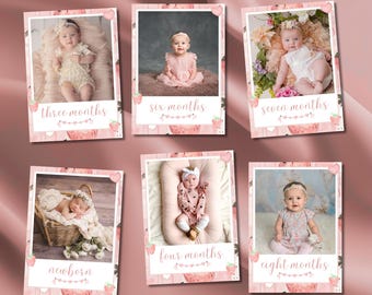 Berry 1st Birthday Photo Banner Monthly Milestone Cards with Photo Berry First Birthday Banner Strawberry Monthly Milestone Photo Banner